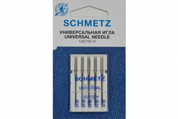 Иглы Schmetz универсальные (70x2, 80x2, 90x1), 5 шт в Мытищах